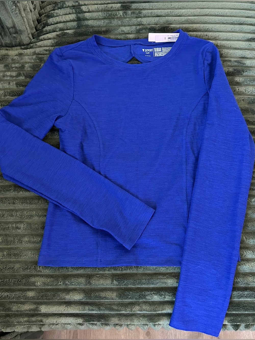 Victoria's Secret Long-Sleeve Crewneck Top in Royal Blue